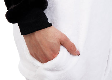 Onesie Volwassenen | Panda | Maat L | Zwart/Wit