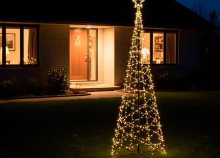 Galaxy LED Kerstboom - Vlaggenmast Verlichting - Inclusief Mast - 3 Meter - Warm wit - 480 LED - Ø 96cm
