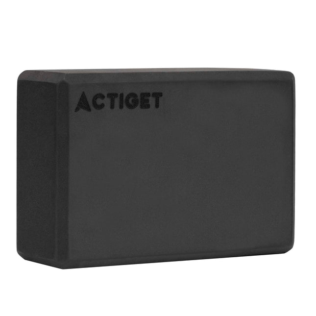 Actiget® Yoga Blok - Yoga Cube - Pilates Blok - Balans - Rekoefeningen - EVA-schuim - Zwart - 7,5 X 23 X 15 Cm