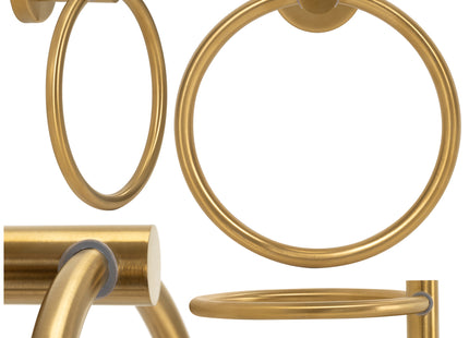 Handdoekring  | Badkamerhanger | Handdoekrek | RVS | Ring | Glanzend | Goud | 3 Kg