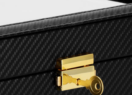 Horlogedoos - Horlogebox - Horlogeopberger  - Zwart - Goud - 10 Horloges