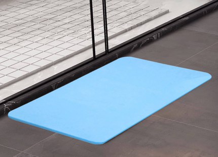 Badmat | Douchemat | Diatomiet | 60 x 40 x 0,9 cm | Blauw