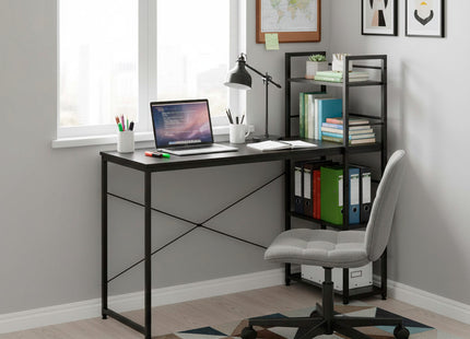 Bureau – Werkbureau – Computer Bureau – Bureautafel – 100 x 50 x 76 cm – 50 Kg - industriële - Zwart