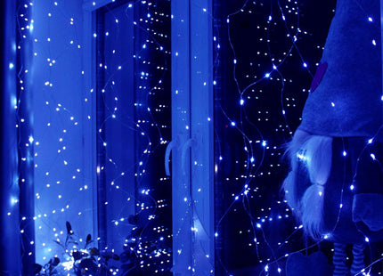Lichtgordijn | IJspegel Verlichting | Inclusief USB En Afstandsbediening | 300 LED | Blauw