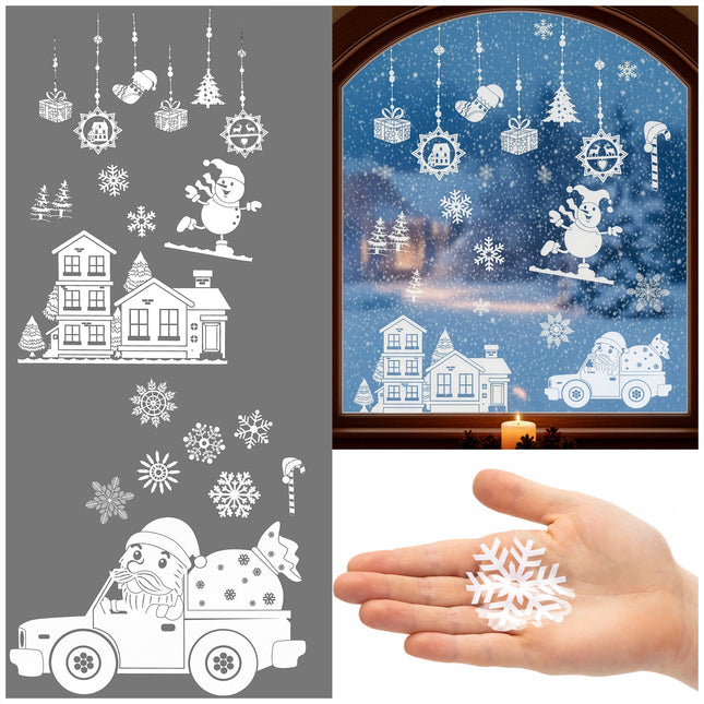 Raamstickers – Kerst – Kerst Stickers – Raamstickers Kinderen – Kerstversiering voor Binnen – Kerstdecoratie – 21 stuks