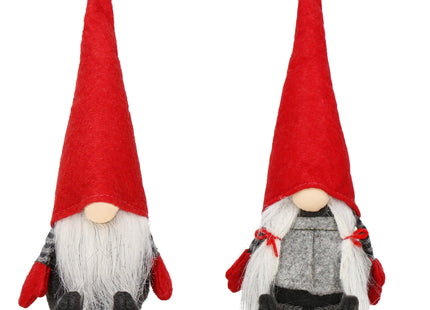 Kerstkabouter | Gnome | Gnoom | Zittend | 1 Stuk | 38 cm