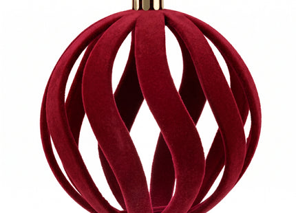 Kerstballen | 9 Stuks | 8,5 cm | Rood | velours