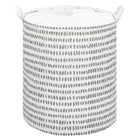 Opbergmand - Speelgoedmand - Kledingmand - Organizer - Handvatten - Grijs - Wit