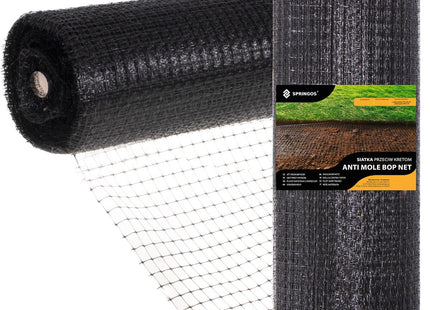 Mollengaas | Mollenbestrijding | Mollennetten | 2x 300 m | 30g/m2 | Zwart
