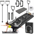 Pilates Reformer - Pilates Board  - Buikspiertrainer - Fitnesstrainer - Multifunctioneel - Opvouwbaar - Zwart - 150 Kg