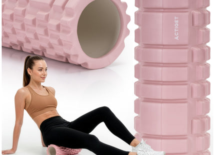 Actiget® Foam roller - Triggerpoint massage - Massage roller - 33 CM - Medium Hard - Roze