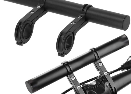 Fiets Stuur Beugel - Stuur Verlenger - Aluminium - Zwart - 20 cm