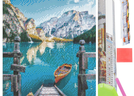 Diamond Painting - Volwassenen - Berg - Meer - 40 x 30 cm