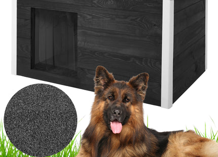 Hondenhuis - Hondenhok - Dog House - Geïsoleerd - Voor Buiten - Weersbestendig - Hout -Grijs - Bruin