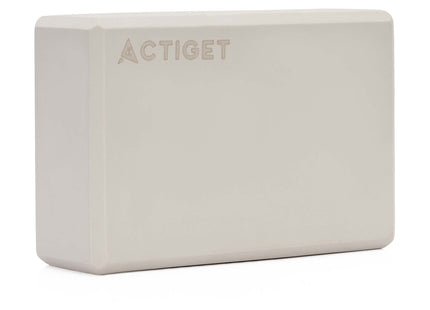 Actiget® Yoga Blok - Yoga Cube - Pilates Blok - Balans - Rekoefeningen - EVA-schuim - Lichtbeige - 7,5 X 23 X 15 Cm
