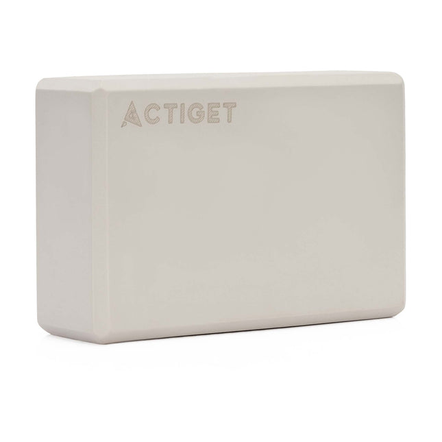 Actiget® Yoga Blok - Yoga Cube - Pilates Blok - Balans - Rekoefeningen - EVA-schuim - Lichtbeige - 7,5 X 23 X 15 Cm