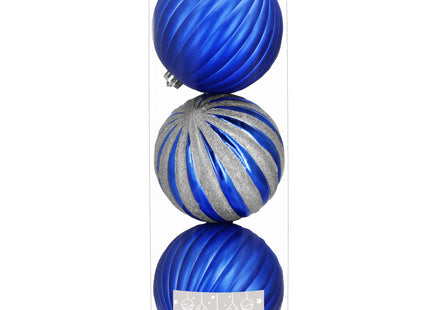 Kerstballen | 3 Stuks | 15 cm | Blauw | Zilver