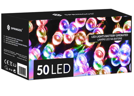Kerstverlichting | 5,5 m | Batterij | 50 LED | Multicolor