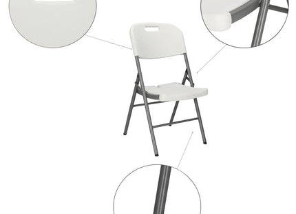 Campingstoel | Kampeerstoel | Vouwstoel | Klapstoel | Polyetheen | Wit
