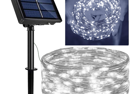 Kerstboomverlichting | met 200 LED Lampjes | 22 M | Koel Wit | Zonne-energie