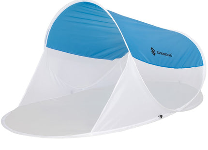 Strandtent | Pop-Up Strandtent | UV Filter | Inclusief Draagtas | 120 x 200 x 95 cm | Blauw/Wit