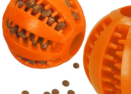 Hondenspeeltje - Hondenbijtring - Rubber - Tandheling - Oranje