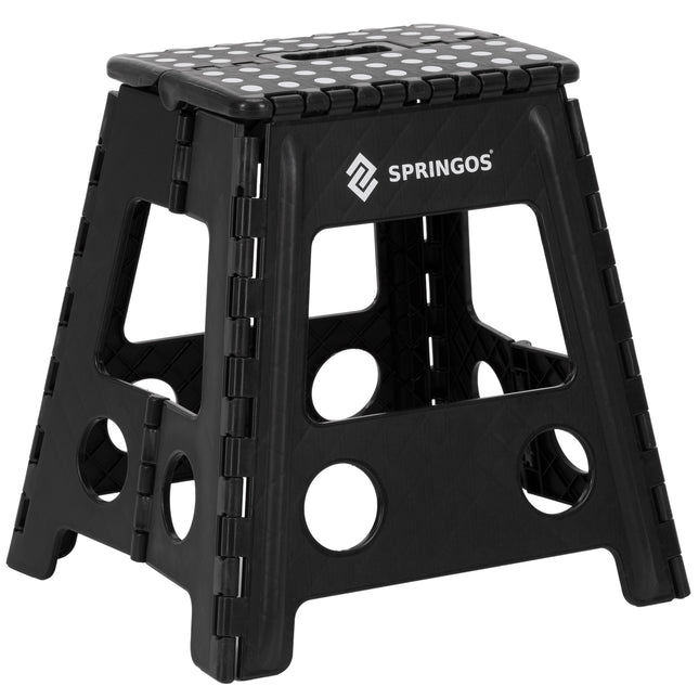 Vouwkruk - Inklapbaar - Platform - Multifunctioneel - Tot 150 Kg - 22 Cm - Zwart