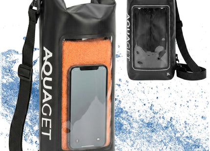 Drybag | Waterdichte Tas | 2 Liter | Zwart//Oranje