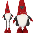 Kerstkabouter - Kerstdwerg - Kerstversiering - Telescopisch - 50-70 cm - Rood/Grijs