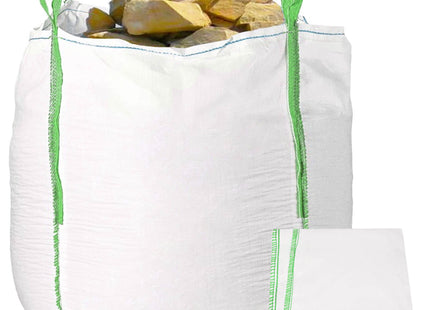 Big Bag 1000 kg Zak - Sterk Voor Puin - 120x90x90 cm - Handvatten - Wit