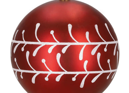 Kerstballen | 12 Stuks | 6 cm | Rood/Wit