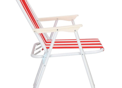 Campingstoel | Inklapbaar | Rood/Wit