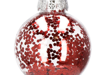 Kerstballen | 30 Stuks | 7 cm | Rood/Wit