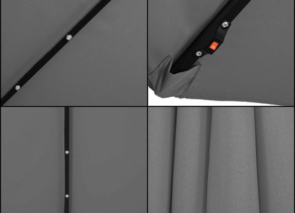Parasol | LED | Parasols | Kantelbaar | Met Ventilatie | Grafiet | Ø300 cm