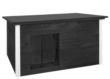 Hondenhuis - Hondenhok - Dog House - Geïsoleerd - Voor Buiten - Weersbestendig - Hout -Grijs