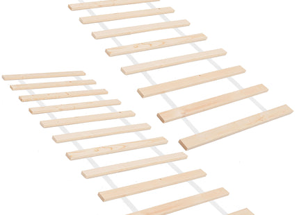 Tweepersoonsbed - Met Lattenbodem - Massief - Naturel -  200x160 CM