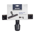 SQOON®  Parketborstel – Natuurhaar – Harde Vloeren -  Universele Aansluiting 30-37 mm – Met Rubberen Wieltjes – Geschikt voor Parket & Tegels – Extra Lang Haar voor Krasvrij Reinigen