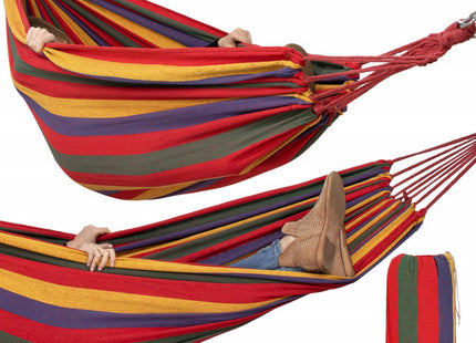 Hangmat | Extra Stevig | Inclusief Opbergtas | Veelkleurig | 200 x 150 cm