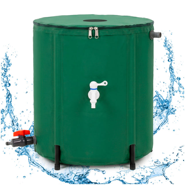 Regenton - Regenwatertank - Opvouwbaar - Met Kraan - 2 Kranen - 100 L