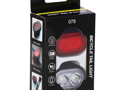 Fietsverlichting - Set Van 2 - Zonne - Energie - USB - Oplaadbaar