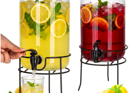 Glazen Drankdispenser Met Kraantje - Standaard -  Vaatwasser bestendig - 3,2 L