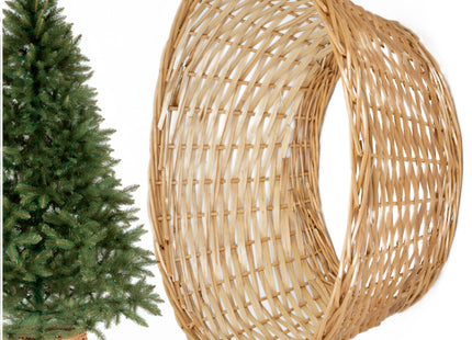 Kerstboomrand | Kerstboomhouder | Kerstboomstandaard | Rieten | 58 Cm | Lichtbruin