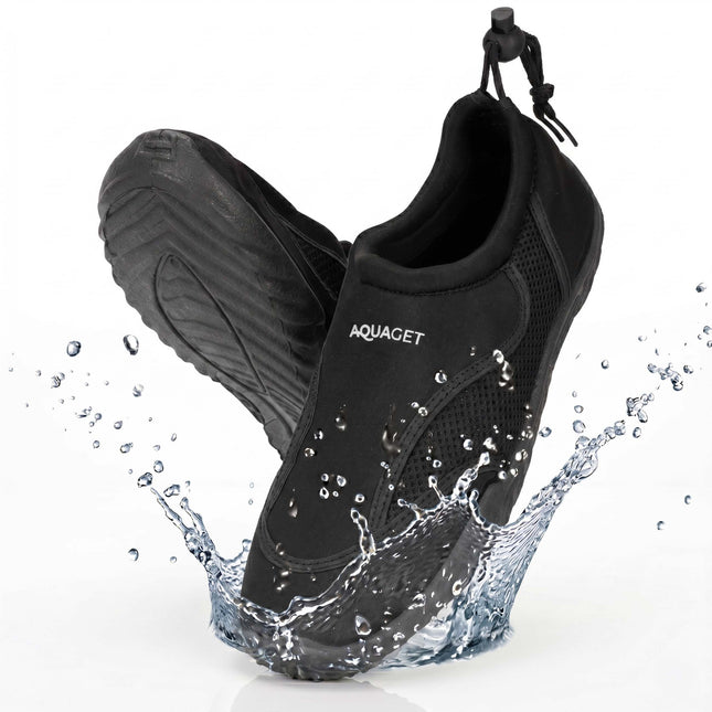 Waterschoenen - AQUA Shoes - Sneldrogend - Rubber - Unisex  - Zwart - Maat 45