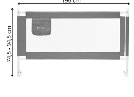 Bedhek - Kinderbedhekje - Beschermingshek - Valbescherming - Opvouwbaar -  200 CM