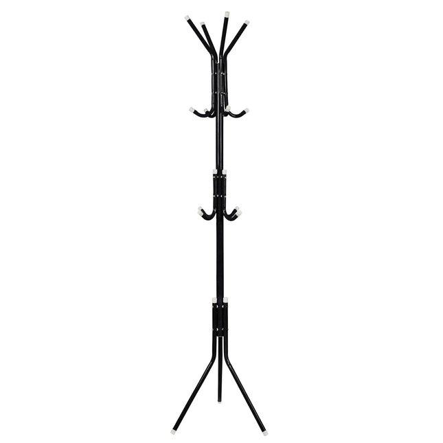 Staande Kapstok | Metaal | 12 Haken | Garderobe Kapstok | Zwart | 177 cm