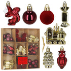 Kerstballen | 40 Stuks | 4/5/6/7 cm | Goud/Rood