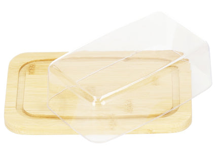 Botervloot | Botervloot met deksel | 20 cm | Naturel/Transparant