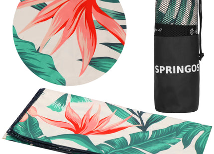 Strandmat | Strandkleed | Strandlaken | Zandvrij | 90 x 180 cm | Bloemen