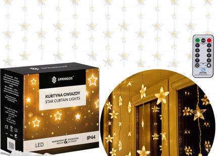 Kerstverlichting Sterrengordijn | 136 LEDs | Warm Wit
