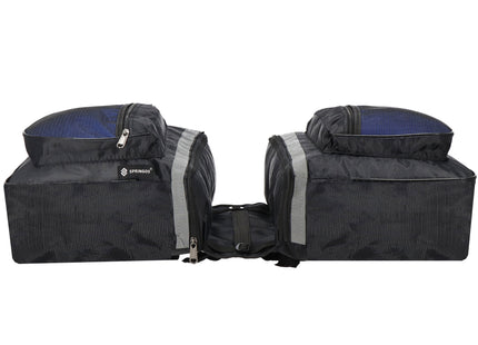 Fietstas - Dubbel - Opbergen - Zwart/Blauw - 15 L